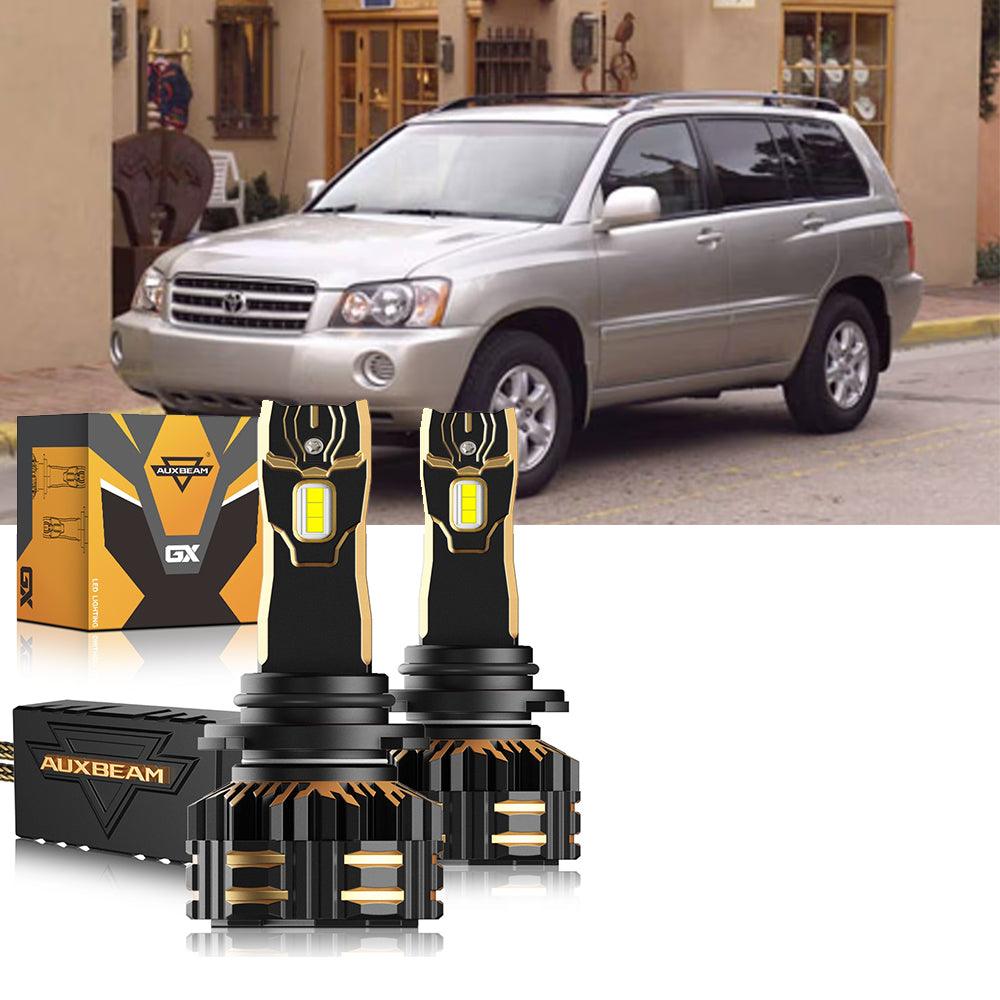 Para Toyota Highlander 2001-2003 9005 9006 Paquete de bombillas LED para faros delanteros
