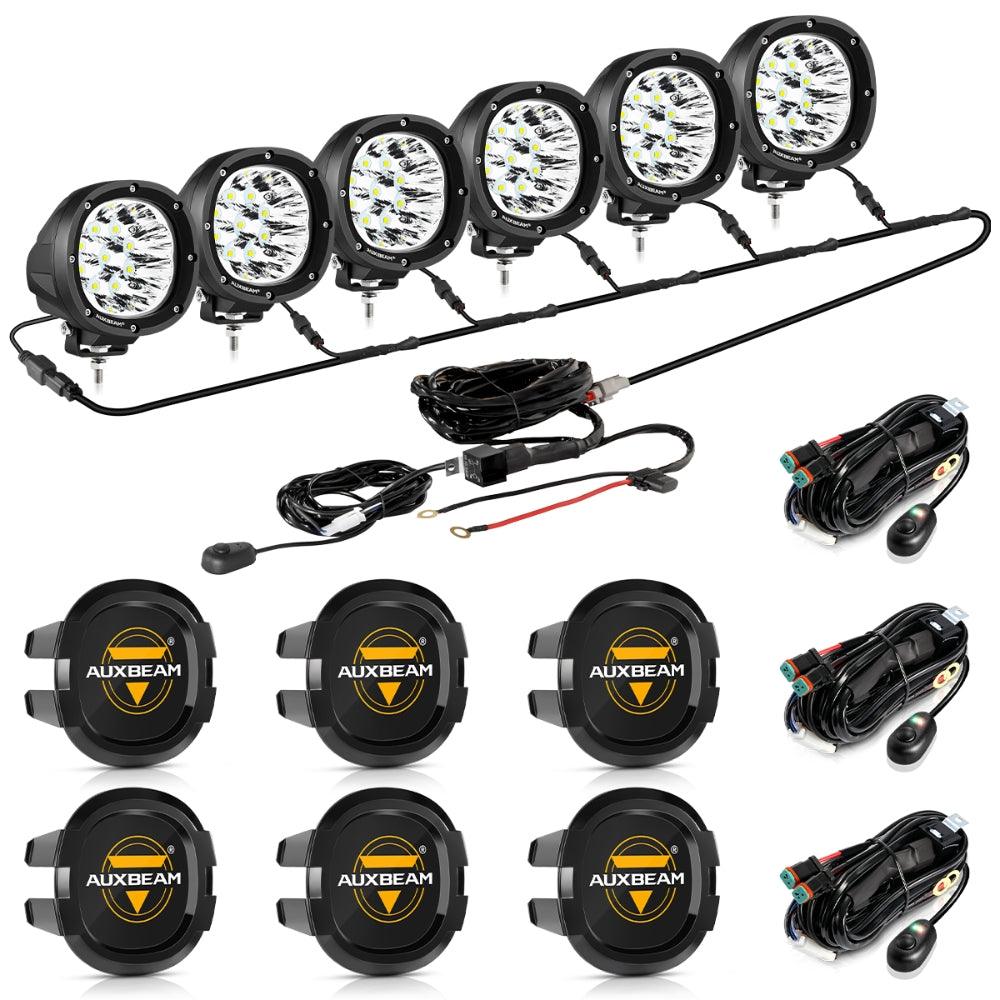 Serie P4 | Luces de conducción LED redondas de 4 pulgadas y 90 W, luces de vaina blancas