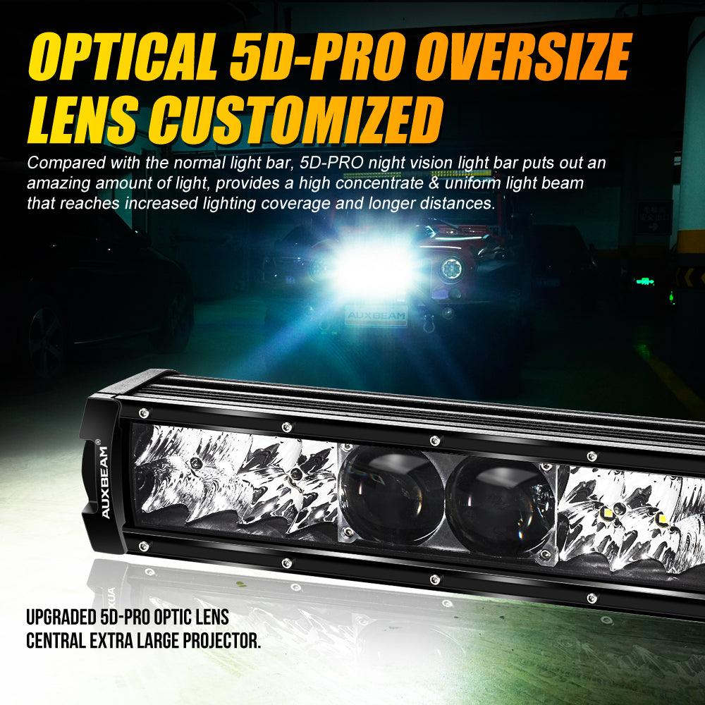 NEW 5D-PRO Series Spot Led Light Bars with DT Wiring Harness Kit For JEEP