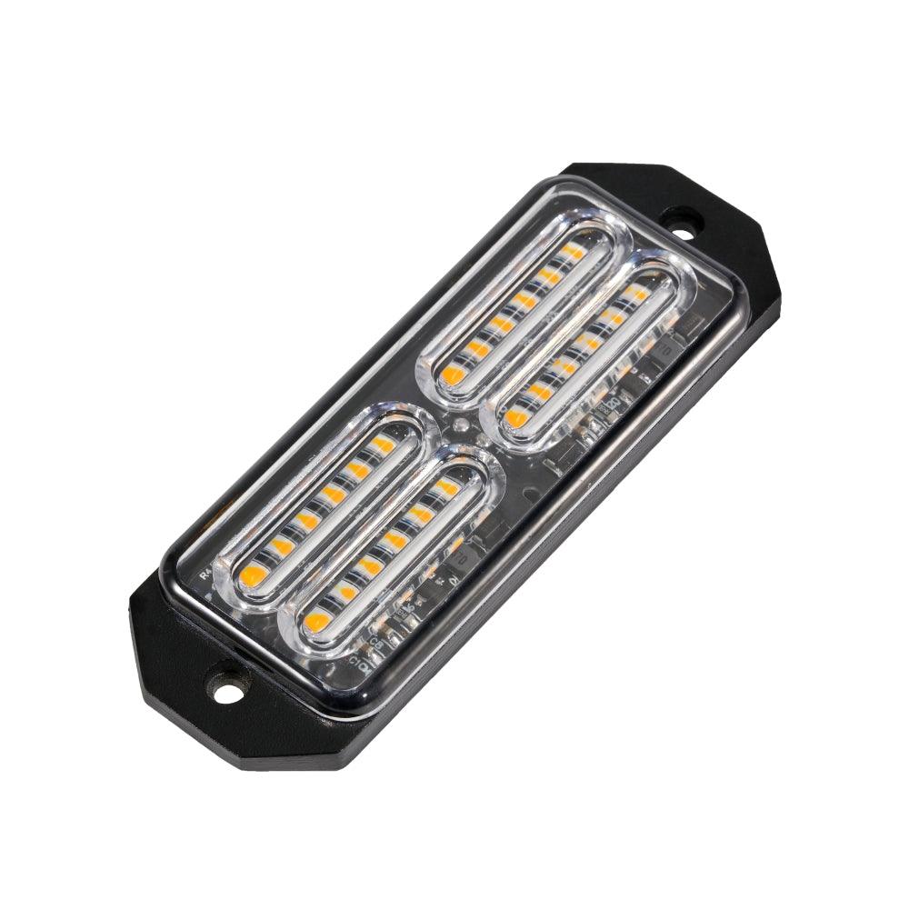 (4PSC/SET) 24LED Emergency Surface Mount Grill Strobe Light for Trucks Vehicles ATV RV Cars Van
