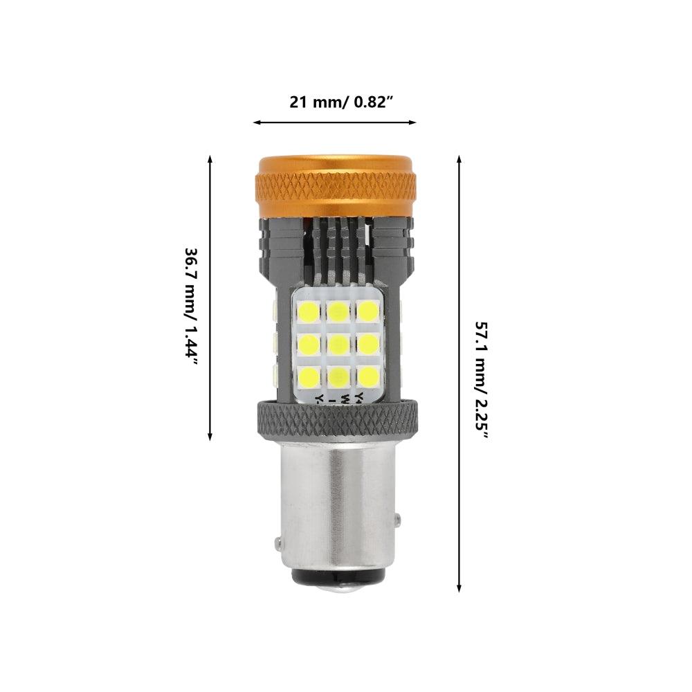 (2pcs/set) π1157 BAY15D 1156 BA15S BAU15S White Amber Red Canbus Error Free No Hyper Flash LED Turn Signal DRL Brake Light Tail Light Reversing Light Bulbs Fan Cooling