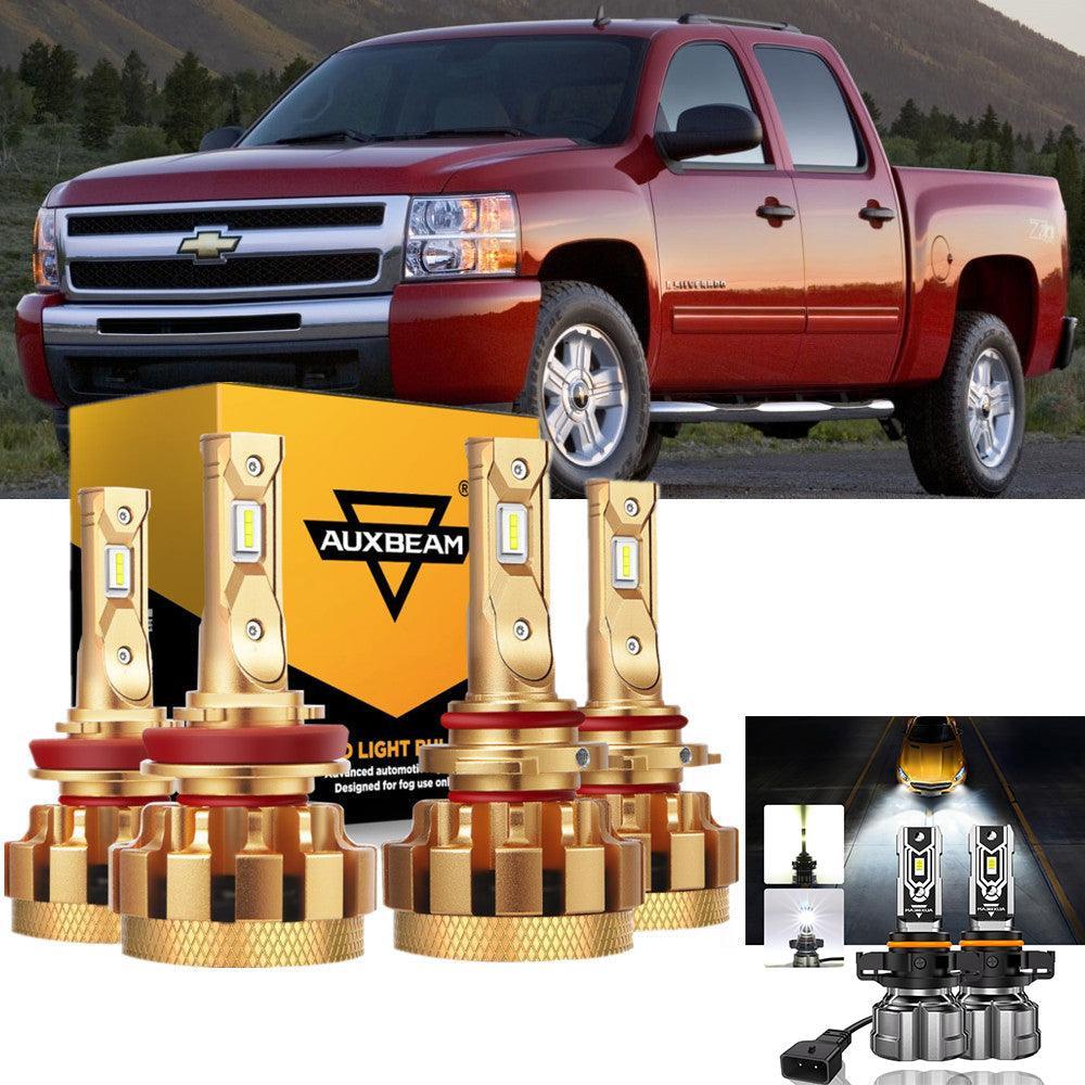 Para 2007-2015 Chevrolet Silverado 1500 F-16 Plus Series Canbus incorporado Grado automotriz 14000LM Bombillas LED Paquete de haz alto y bajo