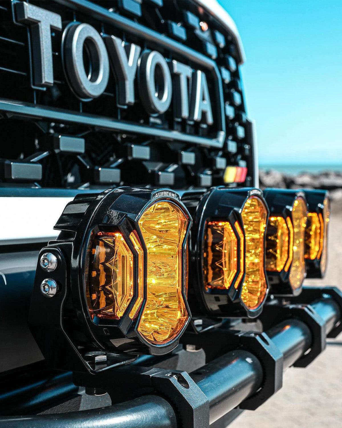 Serie V-ULTRA | Luces de cápsula ámbar con tirador lateral LED de 5 pulgadas y 172 W con DRL ámbar
