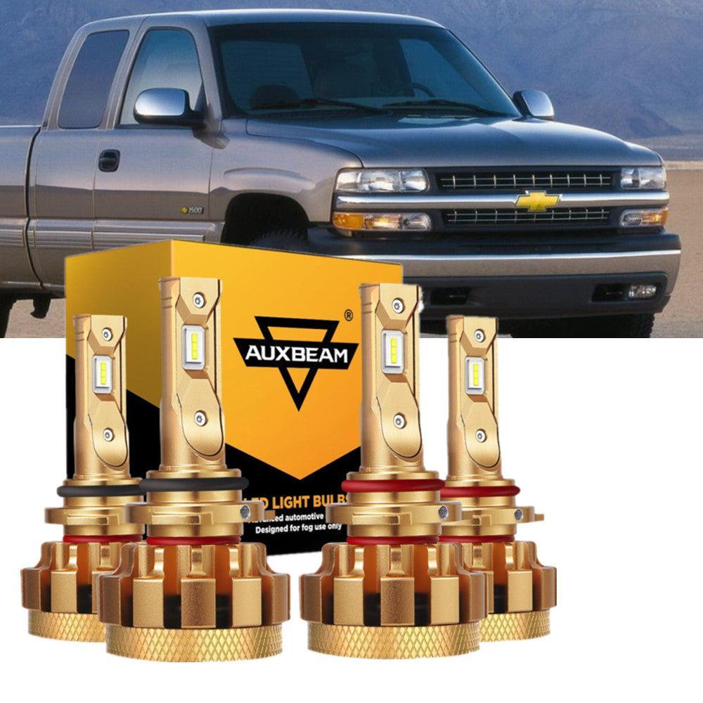 For 2000-2002 Chevrolet Silverado 1500 F-16 Plus Series Built-in Canbus Automotive Grade 14000LM LED Light Bulbs High Low Beam Bundle