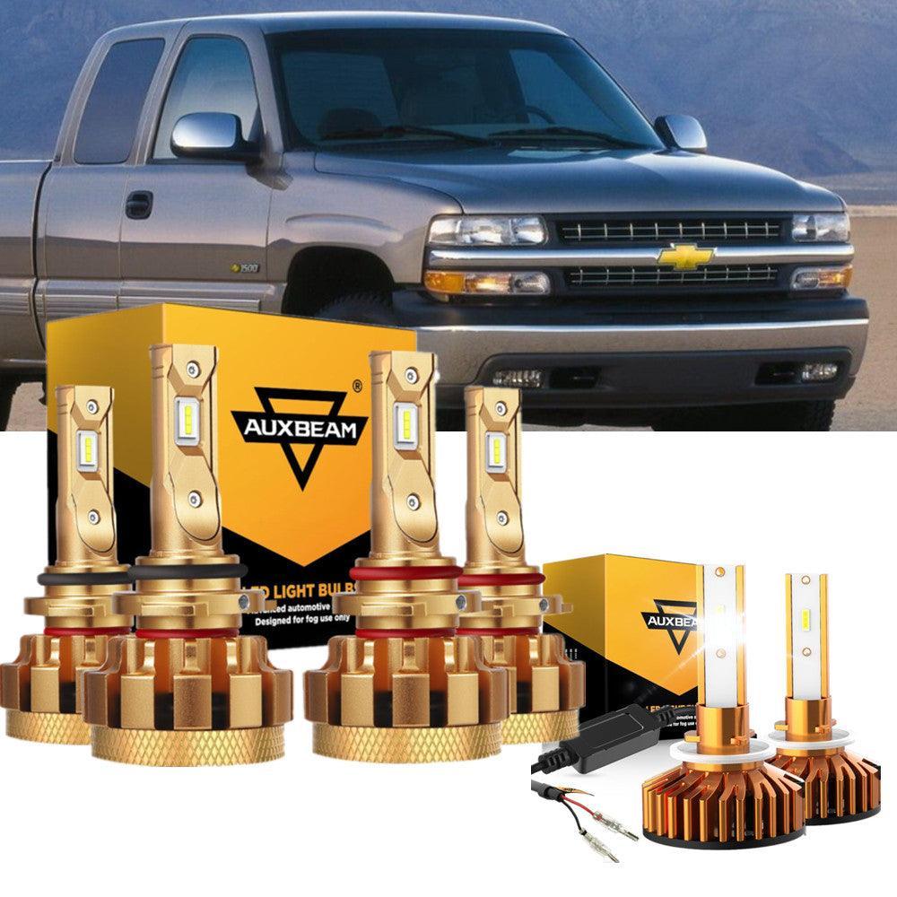 For 2000-2002 Chevrolet Silverado 1500 F-16 Plus Series Built-in Canbus Automotive Grade 14000LM LED Light Bulbs High Low Beam Bundle