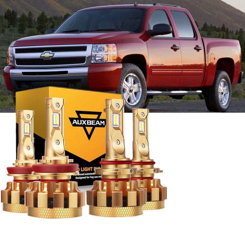 Para 2007-2015 Chevrolet Silverado 1500 F-16 Plus Series Canbus incorporado Grado automotriz 14000LM Bombillas LED Paquete de haz alto y bajo