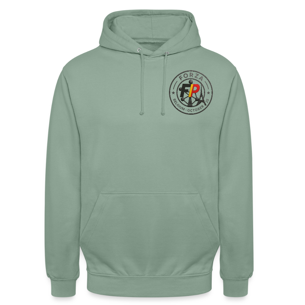 Sweat-shirt à capuche spécial Belgique - vert-de-gris