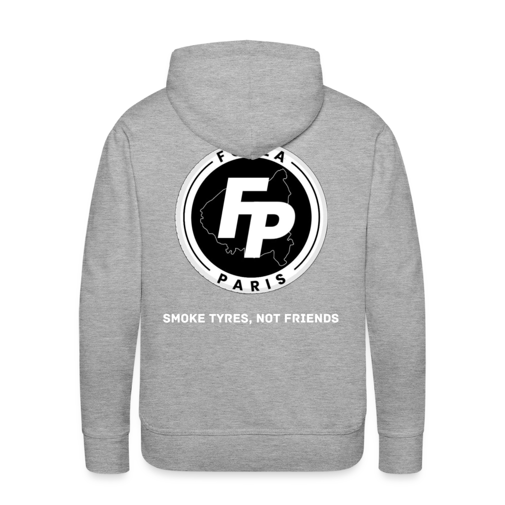 Sweat-shirt à capuche Premium pour hommes - gris chiné
