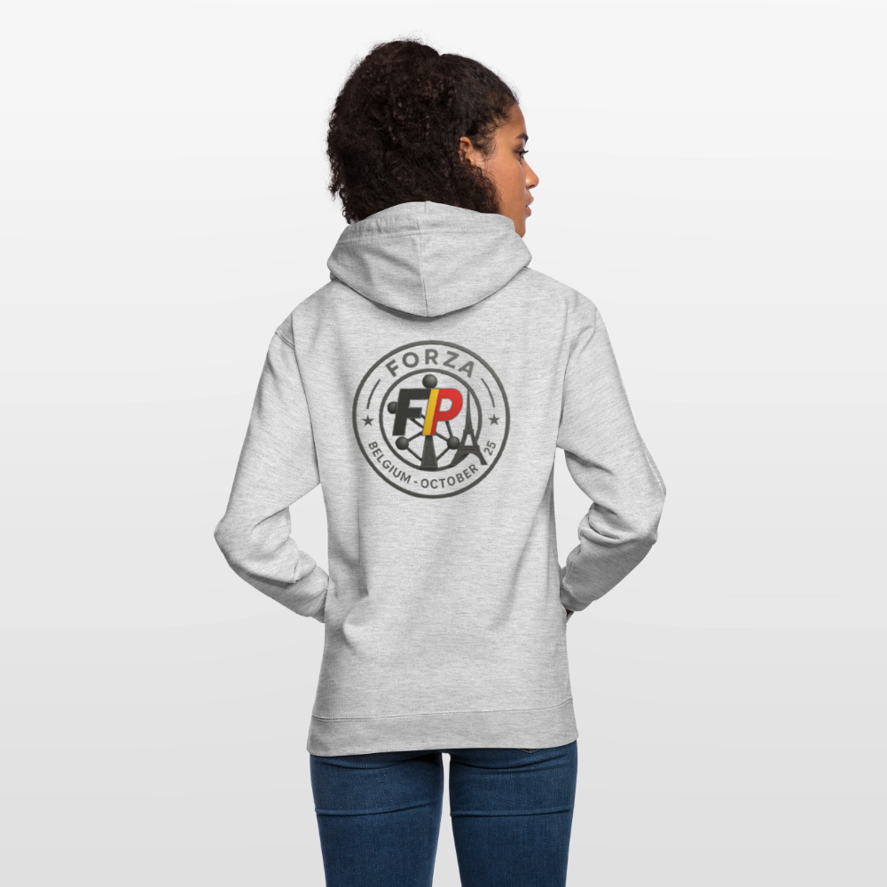 Sweat-shirt à capuche spécial Belgique - gris clair chiné