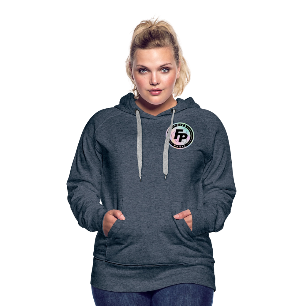 Sweat-shirt à capuche Premium pour femmes - bleu jeans