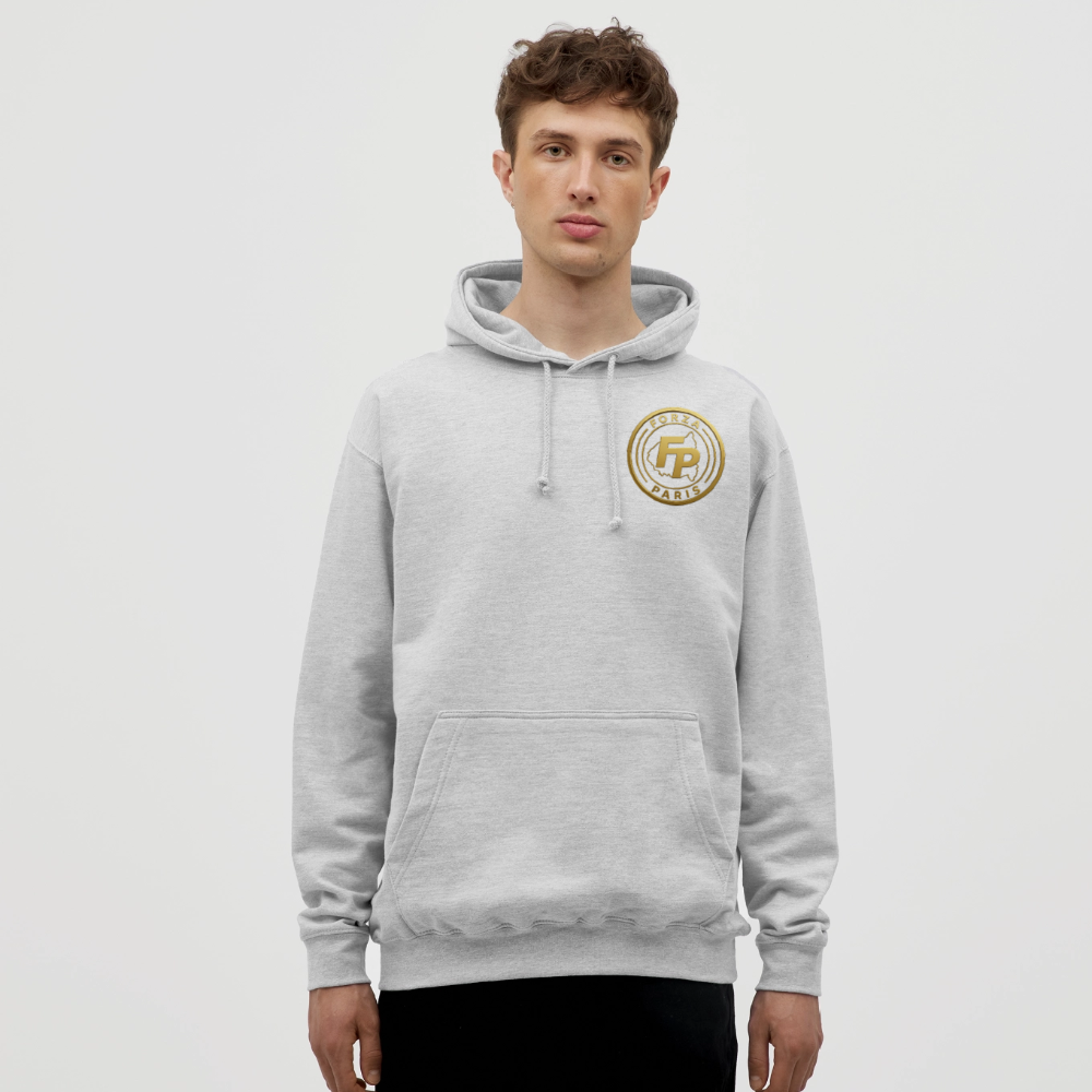 Sweat-shirt à capuche unisexe - gris clair chiné
