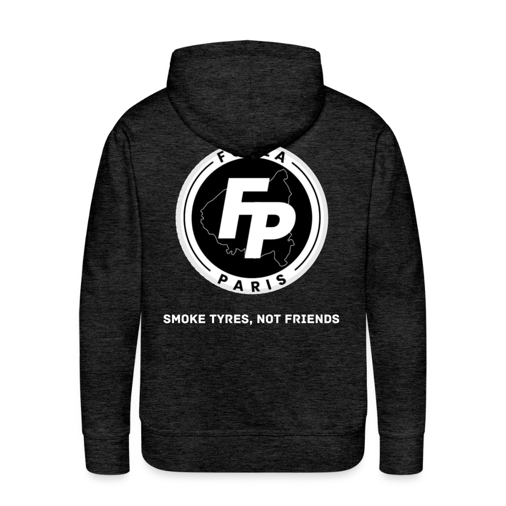 Sweat-shirt à capuche Premium pour hommes - charbon