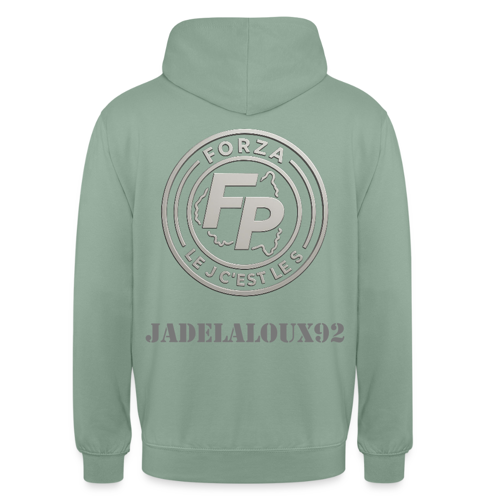 Sweat-shirt à capuche unisexe - vert-de-gris