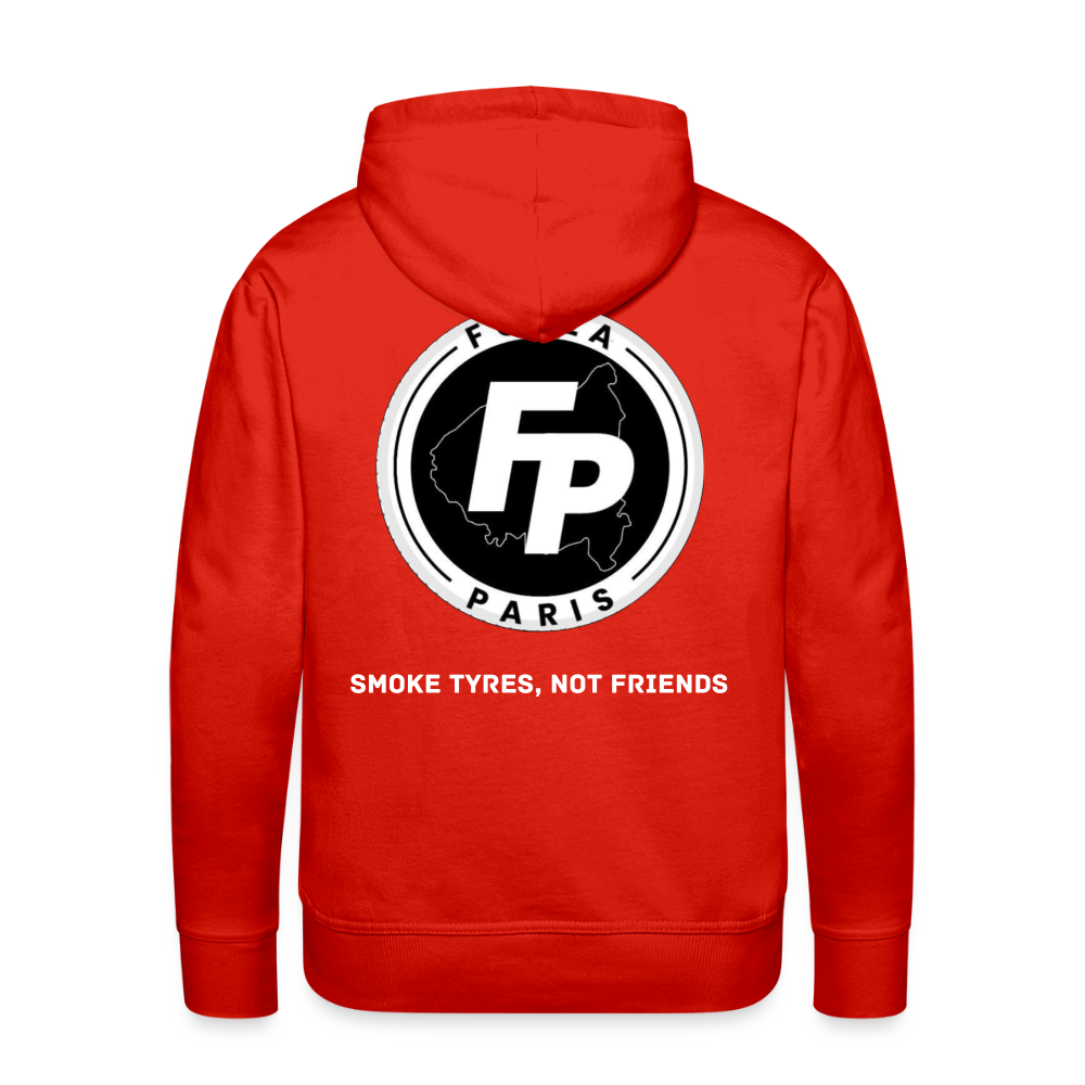 Sweat-shirt à capuche Premium pour hommes - rouge