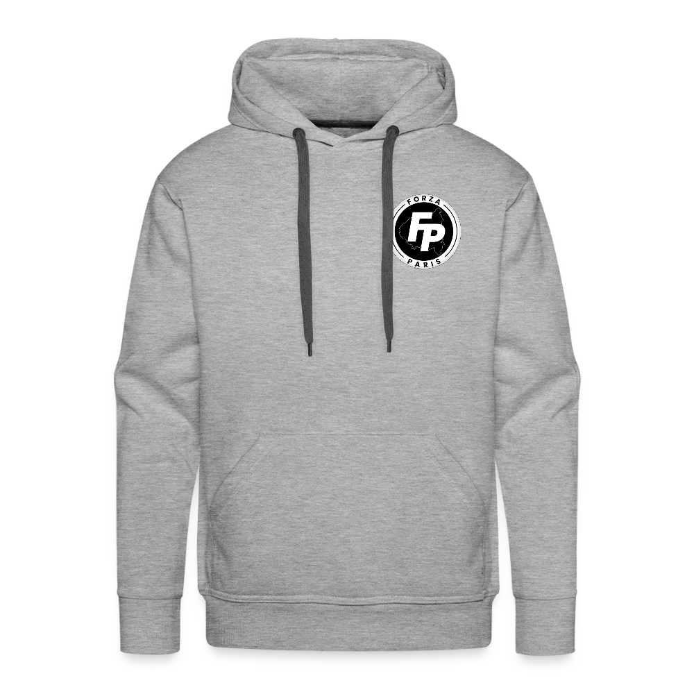 Sweat-shirt à capuche Premium pour hommes - gris chiné