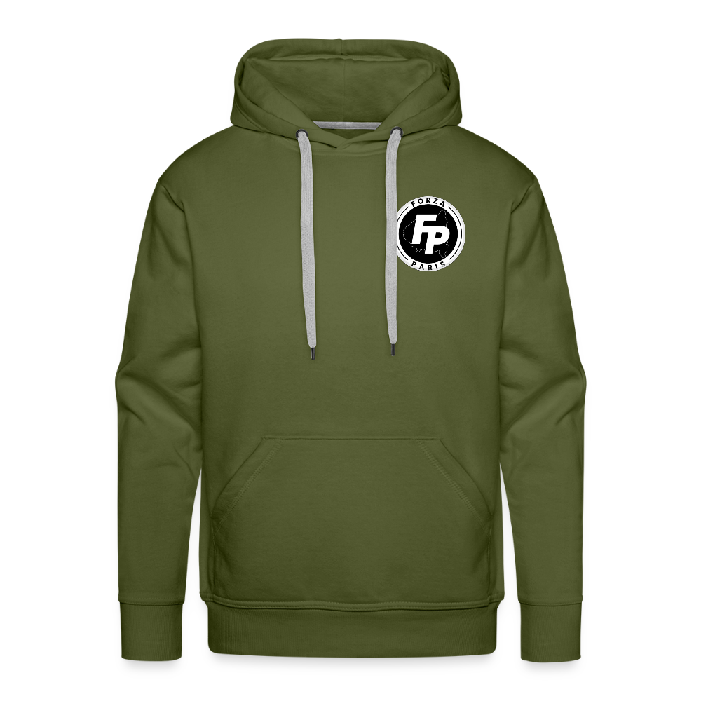 Sweat-shirt à capuche Premium pour hommes - vert olive