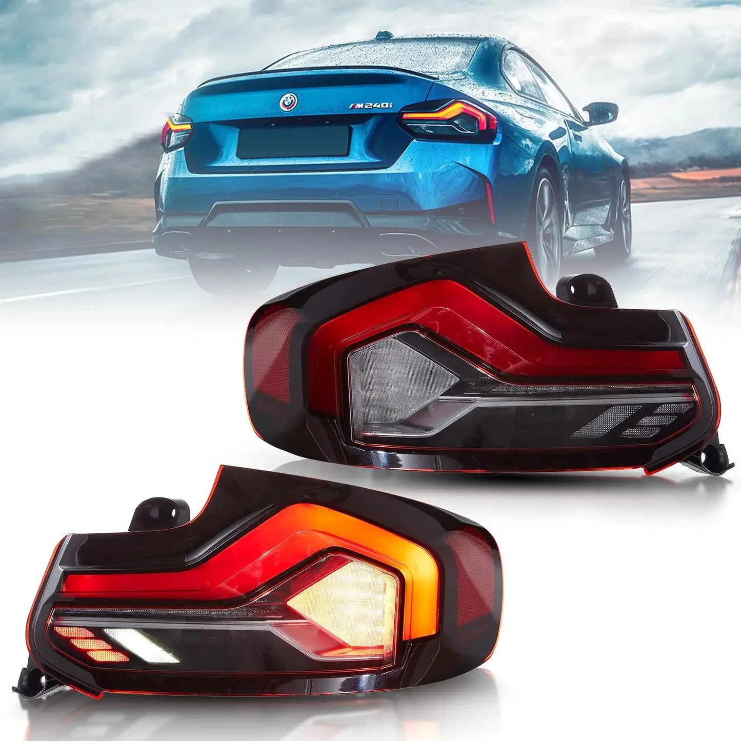 LED Tail Lights Assemly With Start-up Animation Effect (Pre-order) For 2014-2021 BMW 2 Series (F22 F23) M2 (F87)