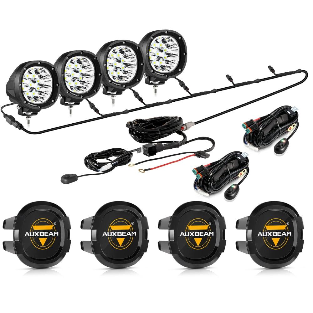 Serie P4 | Luces de conducción LED redondas de 4 pulgadas y 90 W, luces de vaina blancas