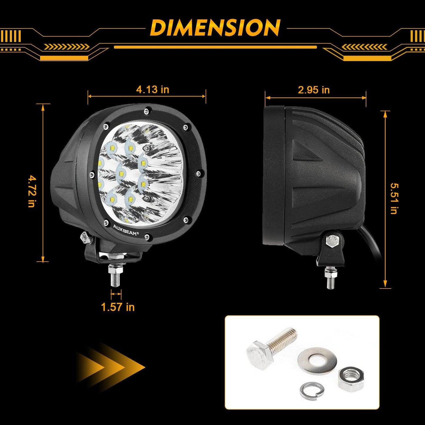 Serie P4 | Luces de conducción LED redondas de 4 pulgadas y 90 W, luces de vaina blancas