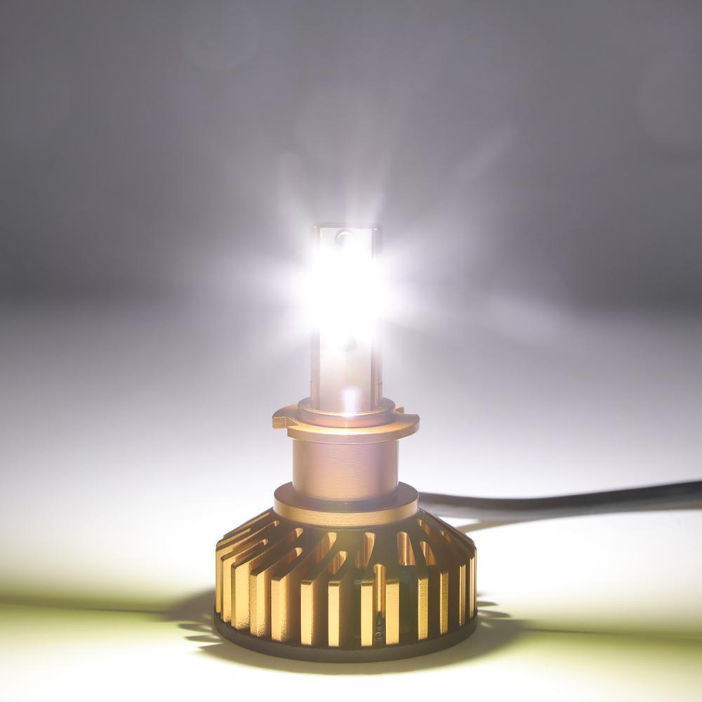Bombillas para faros delanteros LED H3 52W 10000LM Serie F2 Tamaño mini 6500K Blanco frío | 2 bombillas