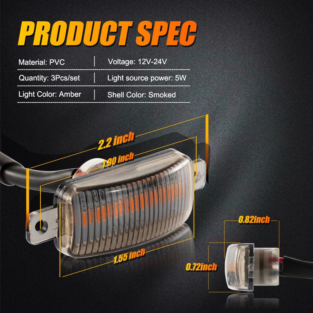 (3pcs/set) Lumières de Grille Avant LED Raptor Amber Dodge Ram