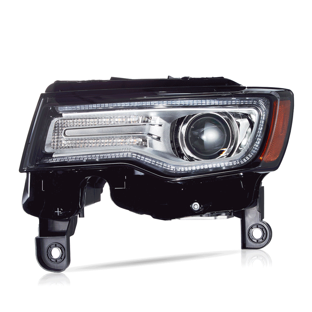 LED Headlight Assembly Full LED With Startup Animation/ Blue DRL For 2014-2022 Jeep Grand Cherokee (WK2)
