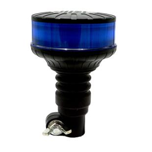 Extra flat blue LED beacon on pole