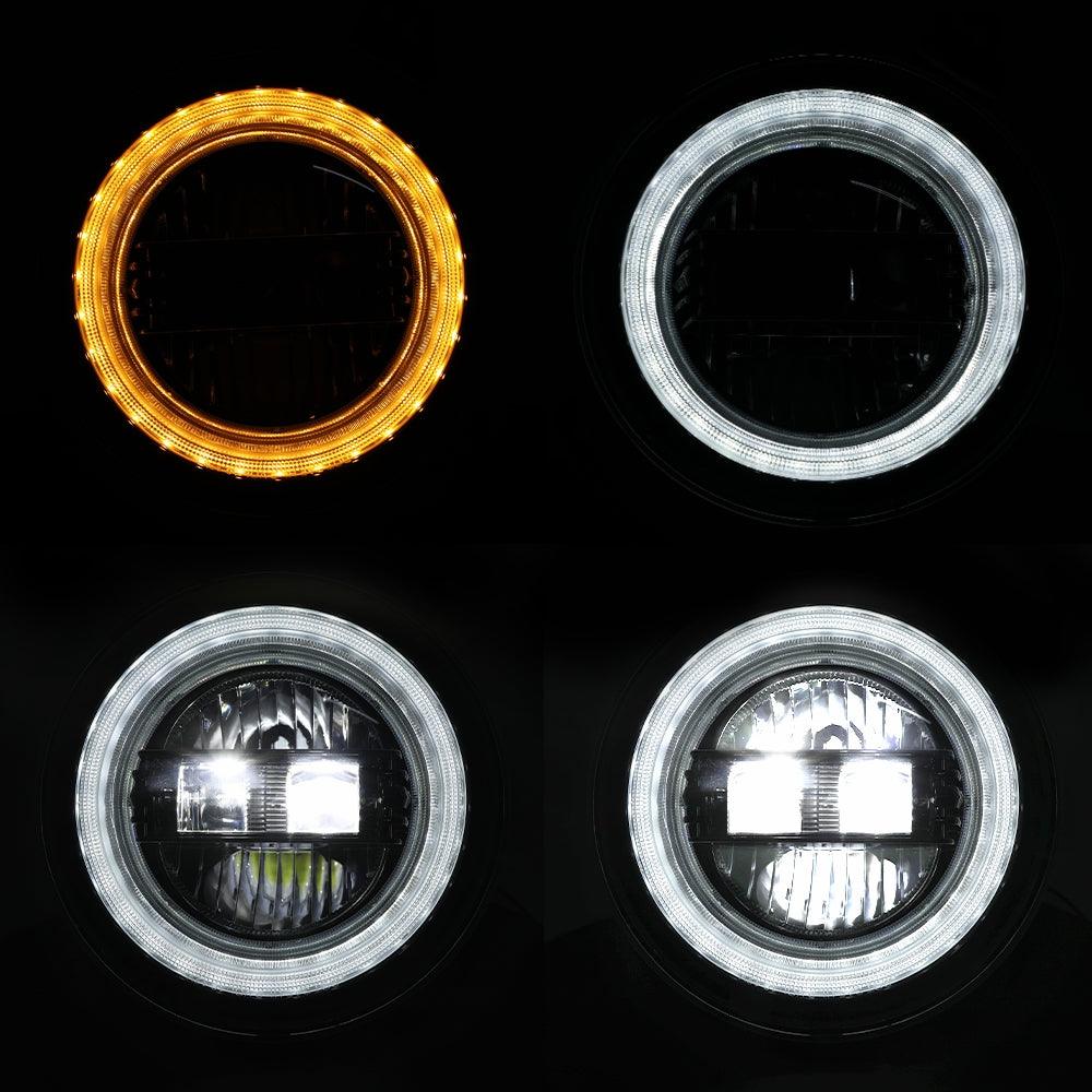 9 Inch LED Headlights with DRL Halo Ring for Jeeps Wrangler JL 2018-2024(DOT Approved)