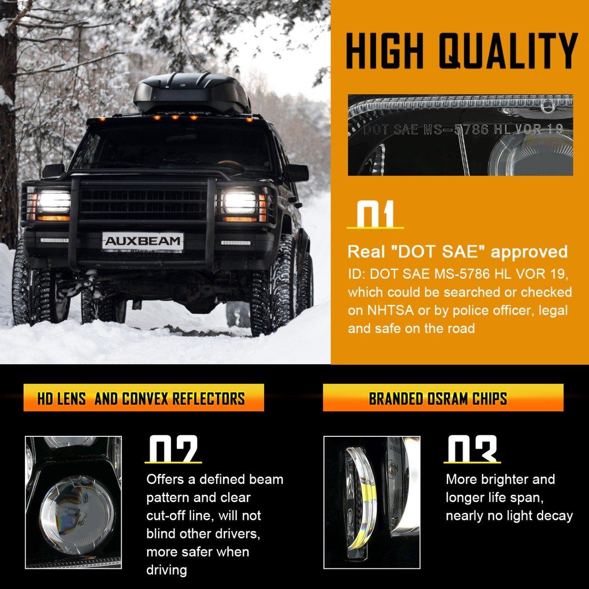 (2pcs/set) 110W 7x6 LED light Headlights for GMC