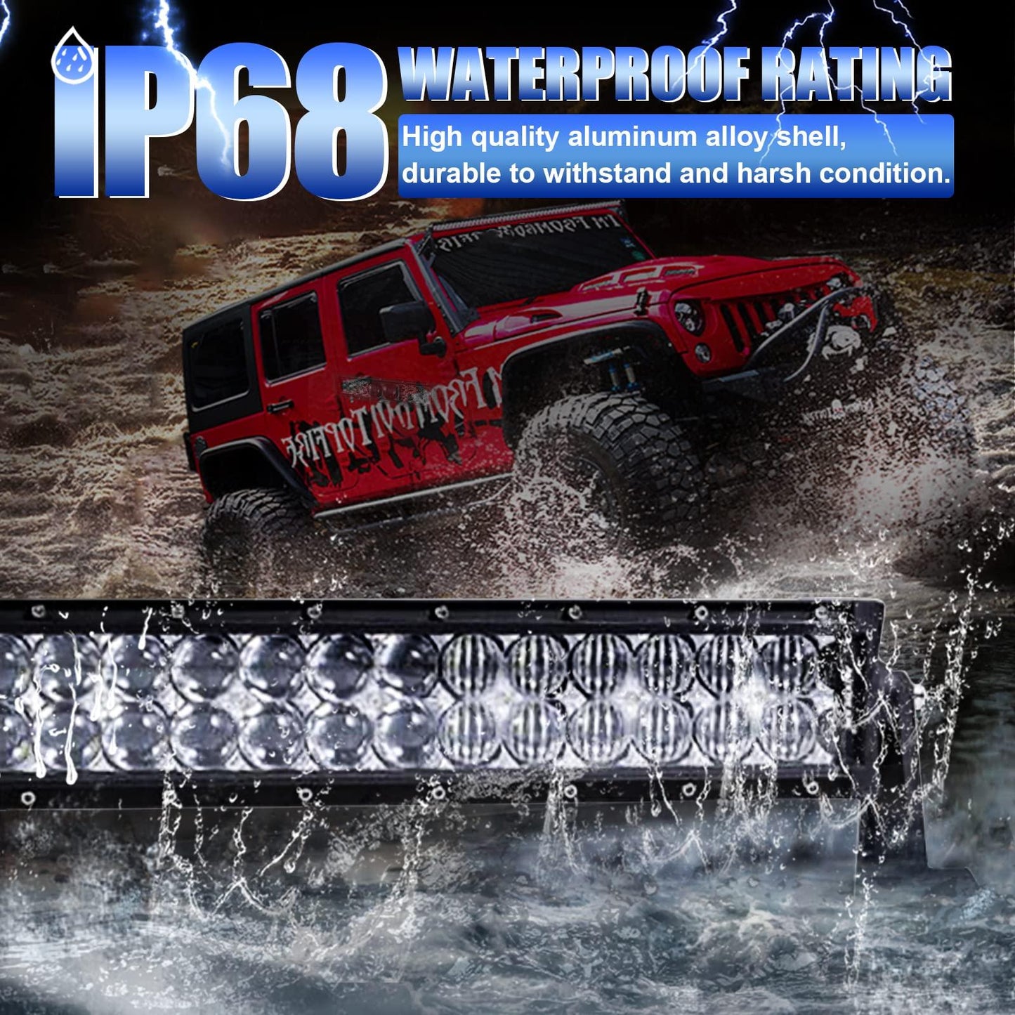 5D Series 42 Inch Combo Beam Dual Row Curved Off Road LED Light Bar
