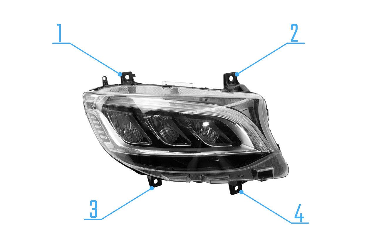 Headlight repair kit version 1 for Sprinter 907/910 - SPEED LIGHT