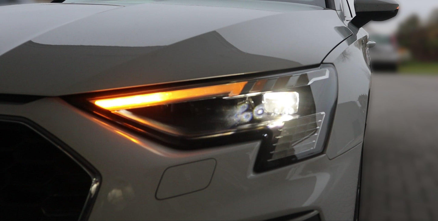 LED Matrix headlights with LED DRL and dynamic blinker for Audi A3 8Y - SPEED LIGHT