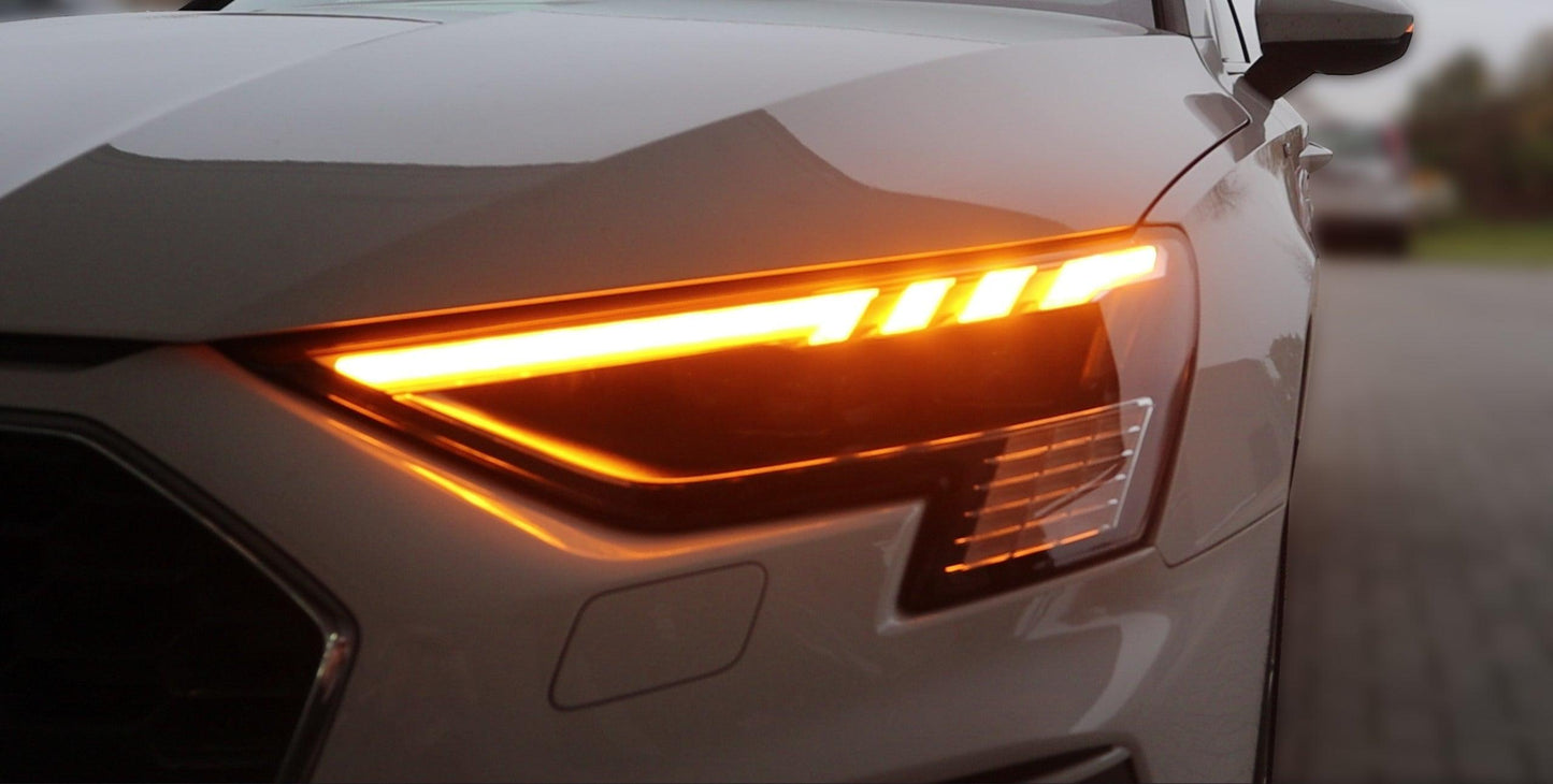 LED Matrix headlights with LED DRL and dynamic blinker for Audi A3 8Y - SPEED LIGHT
