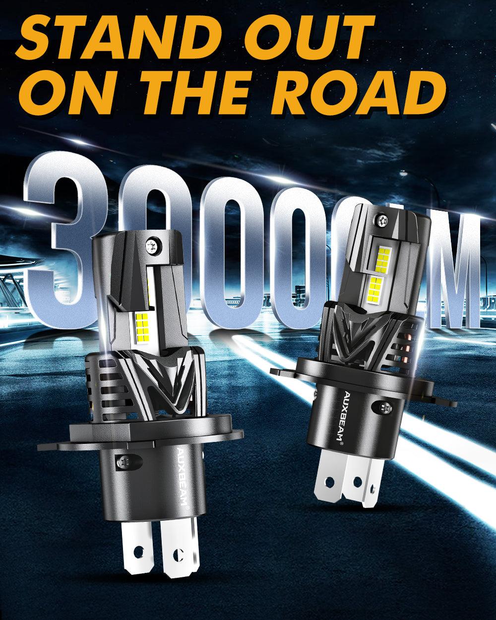 🆕H4/9003 LED Headlight Bulbs Q40 Series Ultra-High Brightness 120W 30000LM 6500K Cool White | 2 Bulbs