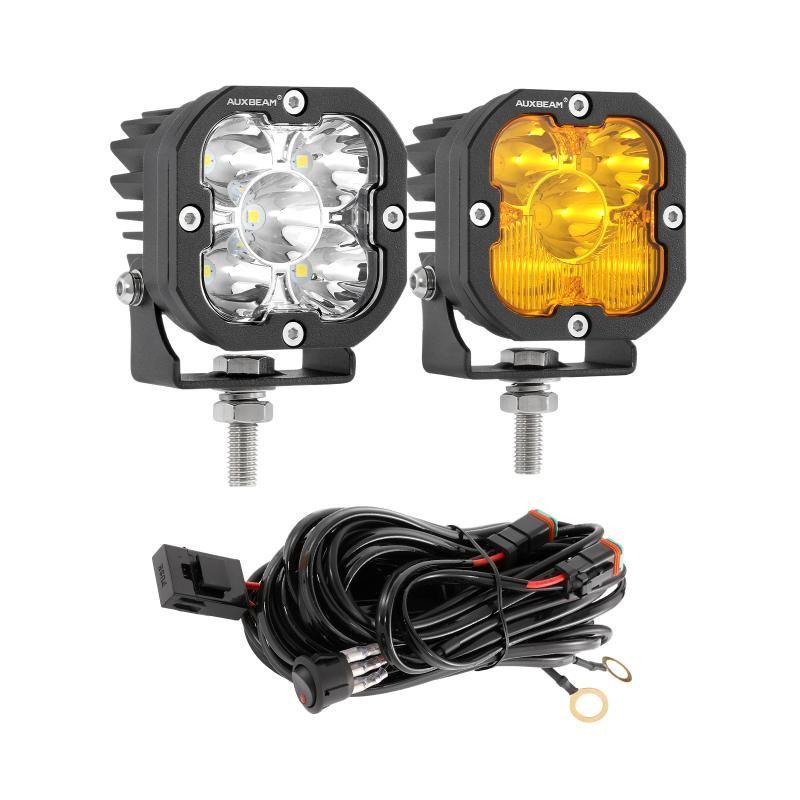 AR-800 RGB Switch Panel + 3 Inch LED Pods with White&Yellow Cover