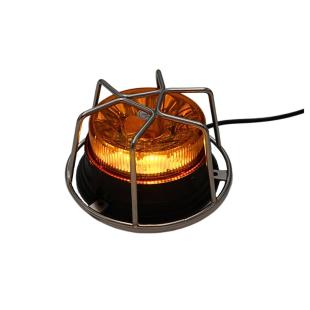 Orange LED rotating beacon with protective cage