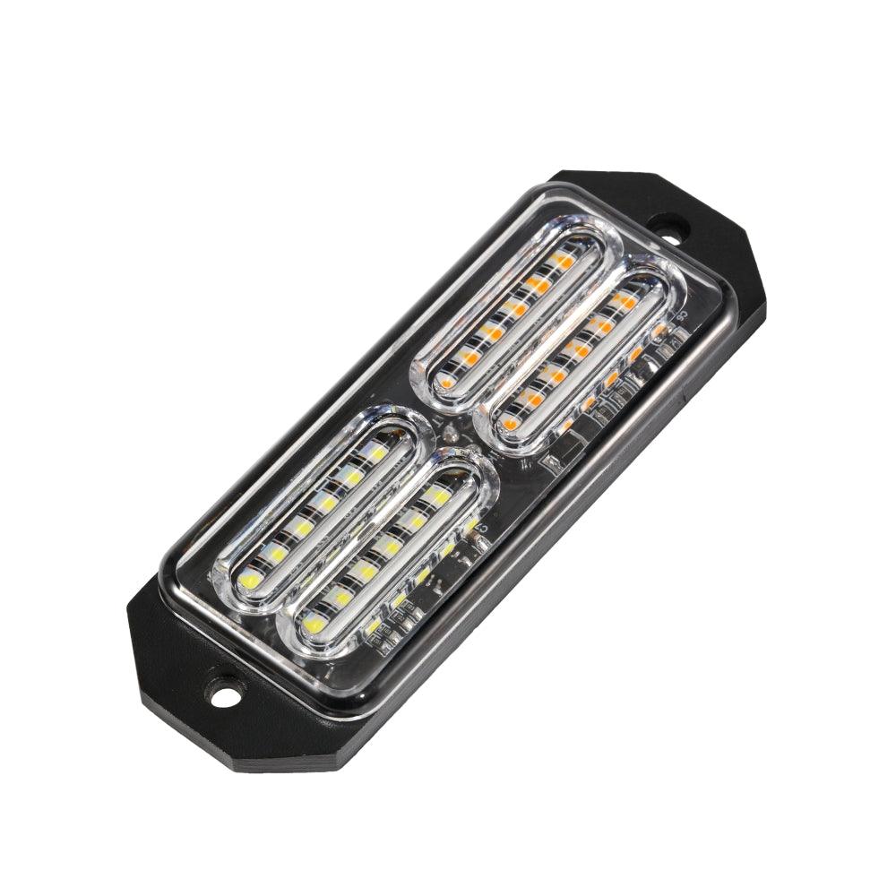 (4PSC/SET) 24LED Emergency Surface Mount Grill Strobe Light for Trucks Vehicles ATV RV Cars Van
