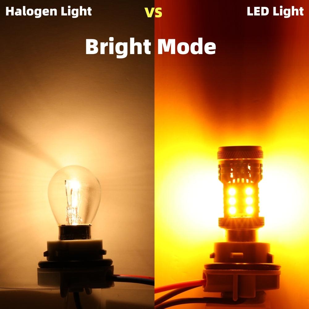 1156 BA15S LED Turn Signal Light Rear/Front, Side Maker Light Bulbs 56W 600% High Brightness CAN-Bus Error Free 3000K Amber B21 Series |2 Bulbs