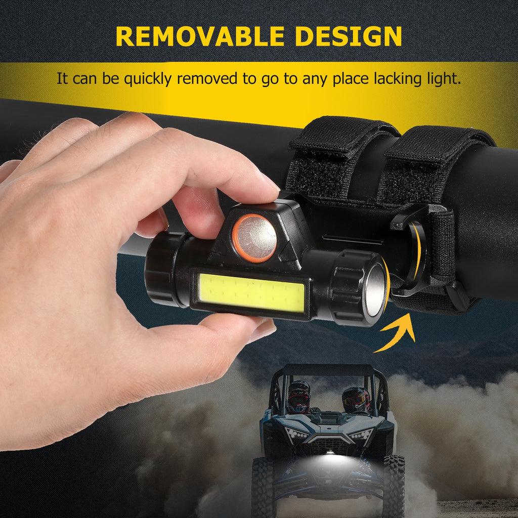Dome Light UTV Interior Light Universal Roll Bar Cage Mount + RGBW LED Rock Light with Bluetooth Control for Polaris, Can-Am, UTV, ATV, Off-road Vehicle