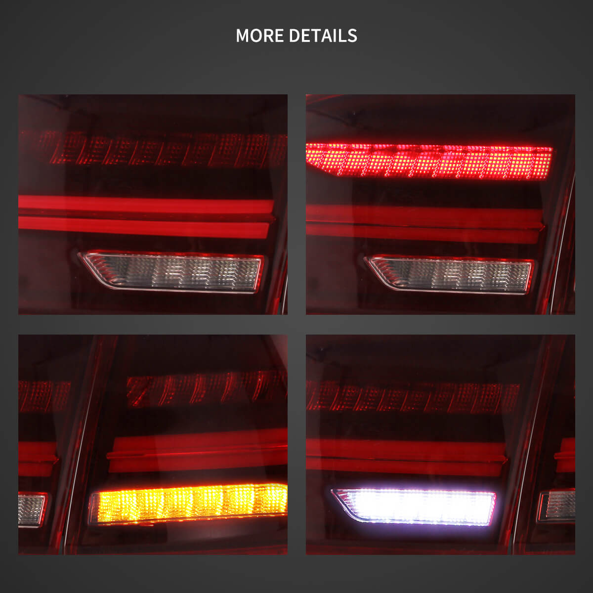 LED Tail Light Assembly With Full LED Sequential Turn Signal For 2011-2014 Volkswagen Jetta/Sagitar 6th Gen (A6)