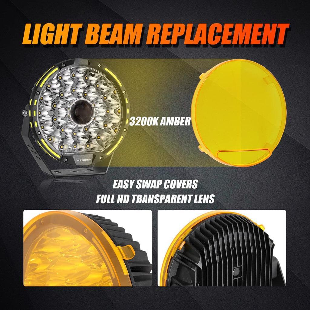 (2 unids/set) 9 PULGADAS 270W 37776LM 360-PRO Series Luces de conducción LED con lentes personalizadas+cubiertas ámbar/negras (opcionales) para Toyota Tacoma 2016 2017 2018 2019 2020 2021