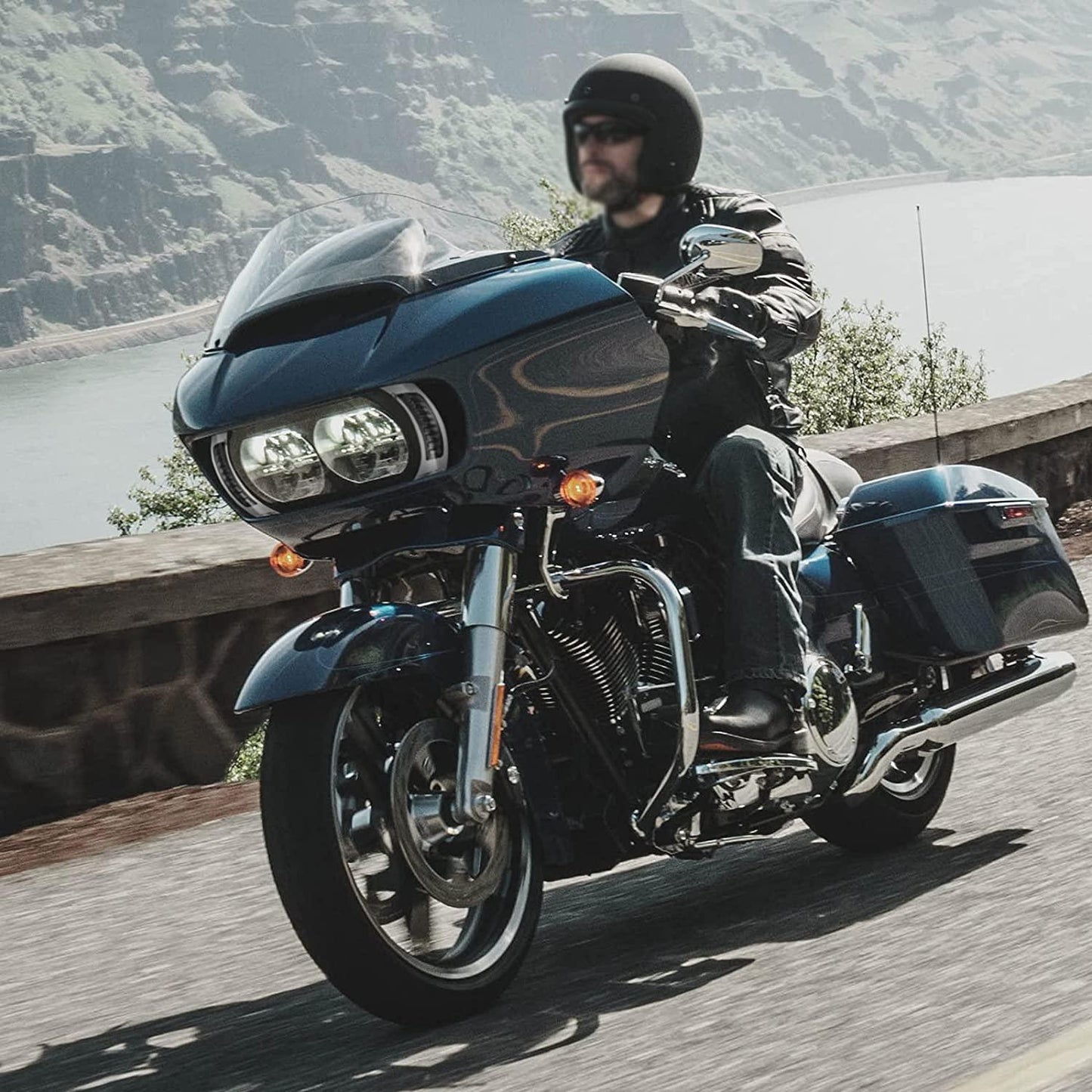 Lumières De Signalisation LED Vent Avant Avec DRL Pour Harley Road Glide MS-SG15 2015-2020