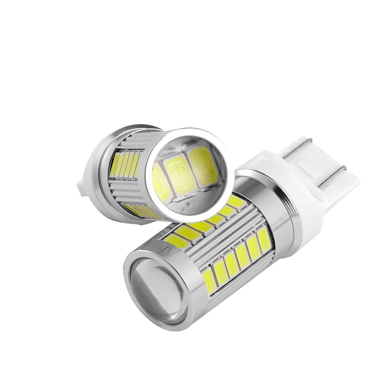 T20 7443 7440 LED Backup Reverse/Turn Signal/Brake Tail Light 20W 4000LM 6500K White 33LED Series | 2 Bulbs