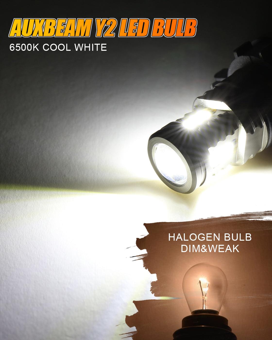 (2pcs/set) 5202/5201/PS24W/H16EU Y2 Series 3-Sides Cool White/Golden Yellow LED Fog Light/DRL