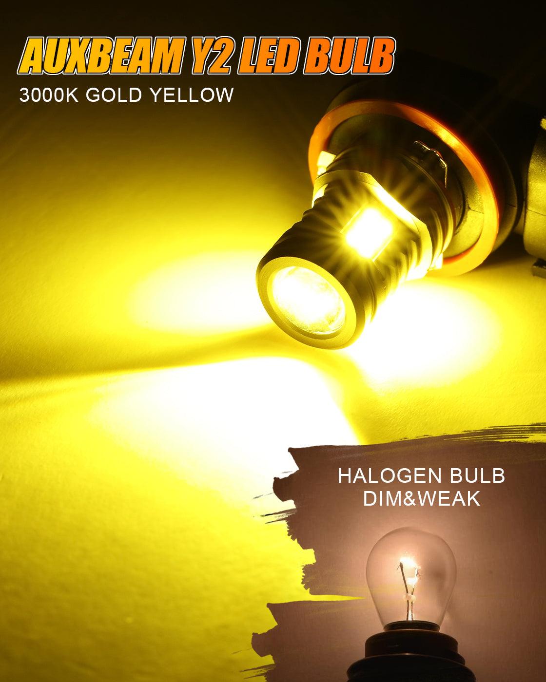 🔥(2pcs/set) H11/H8/H9/H16JP Y2 Series 3-Sides Golden Yellow LED Fog Light/DRL