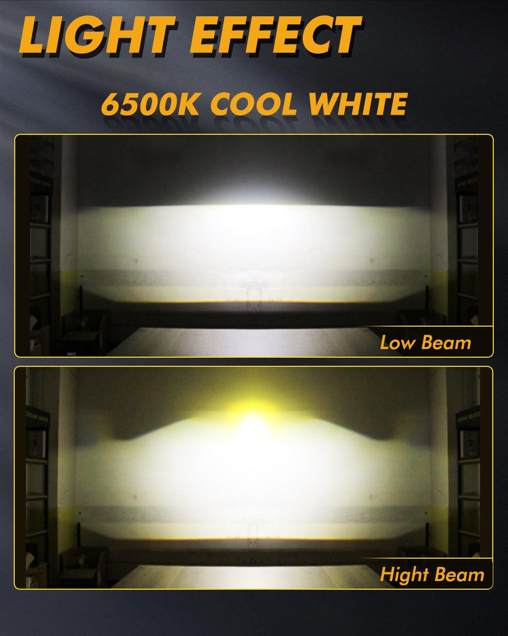 🆕3 Inch 104W Bi-LED Projector Lens Fog Light 3-Colors Switchback Hyperboid Lens Fog Light With High Beam Auxiliary For Toyota/Honda | 2 PCS/Set
