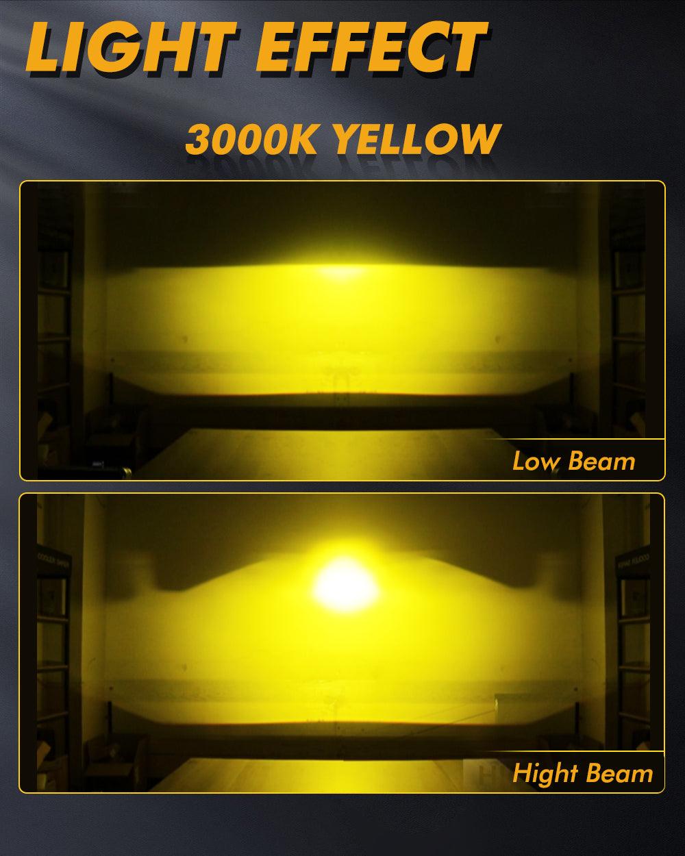 🆕3 Inch 104W Bi-LED Projector Lens Fog Light 3-Colors Switchback Hyperboid Lens Fog Light With High Beam Auxiliary For Toyota/Honda | 2 PCS/Set