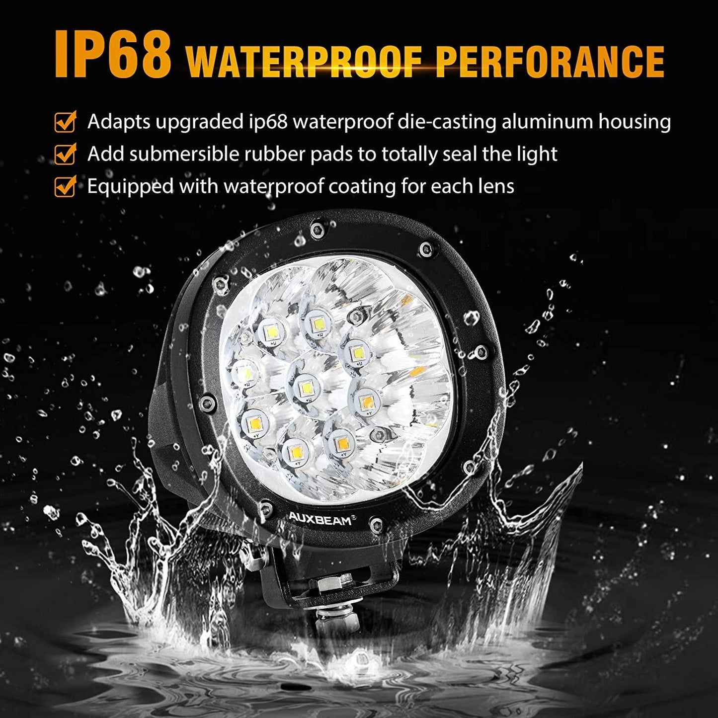P4 Series 4 Pouces 90W 9000LM Feux De Conduite LED 6 Modes