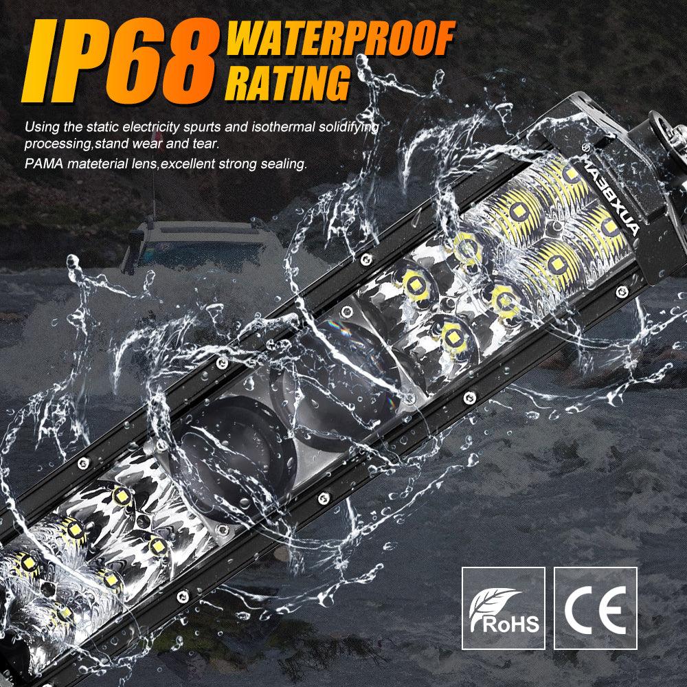 NEW 5D-PRO Series Spot Led Light Bars with DT Wiring Harness Kit For JEEP