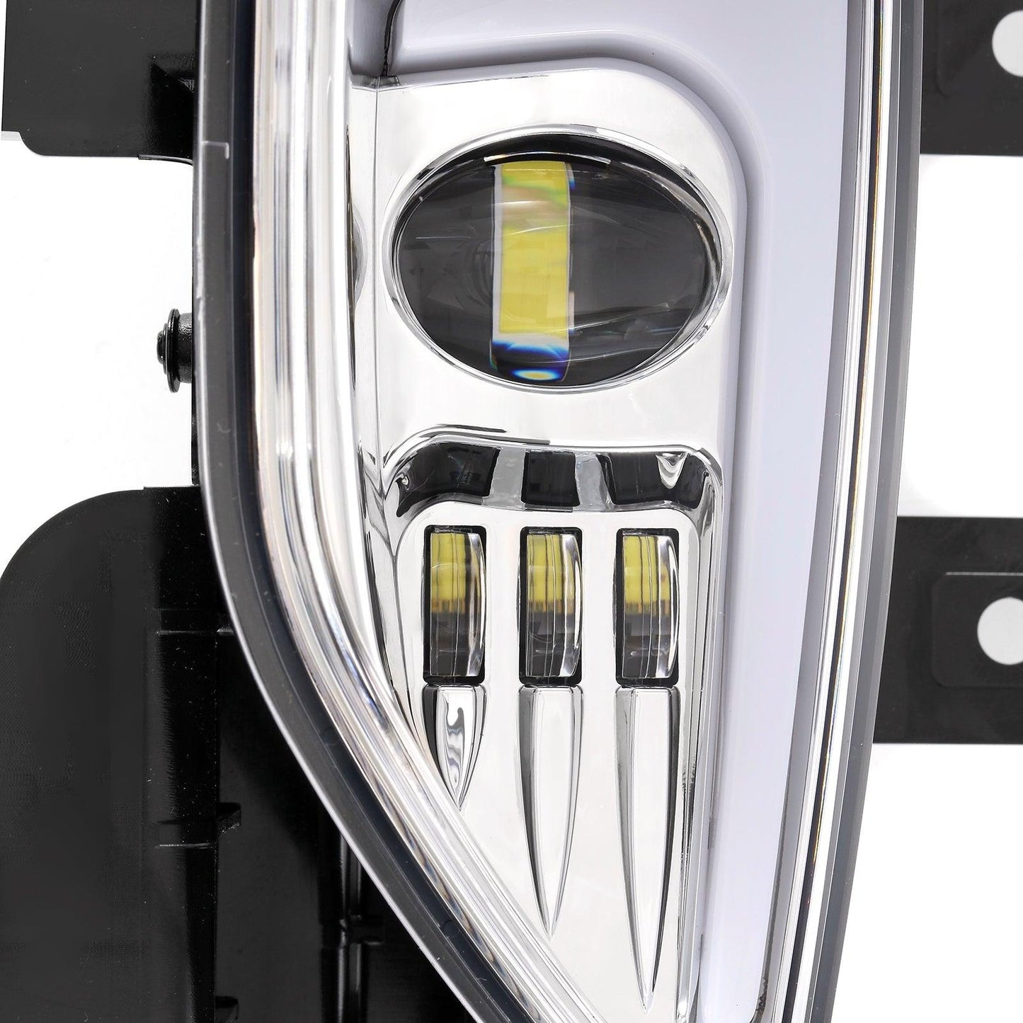 (2pcs/set) 45W DOT Approved LED Fog Lights with DRL for 2016-2018 Chevy Silverado 1500 (Chrome)